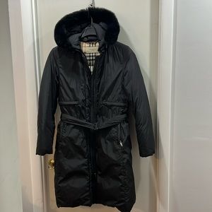 Burberry belted down coat